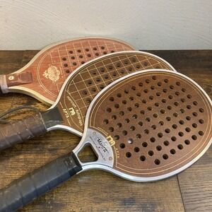 Paddle Tennis Drilled Racquet APTA Marcraft Autograph Marc II Sportcraft Set Lot